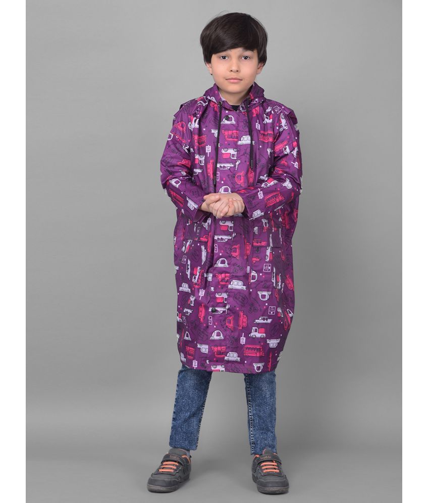     			Dollar Rainguard Kids' Full Sleeve Printed Long Raincoat With Adjustable Hood and Pocket