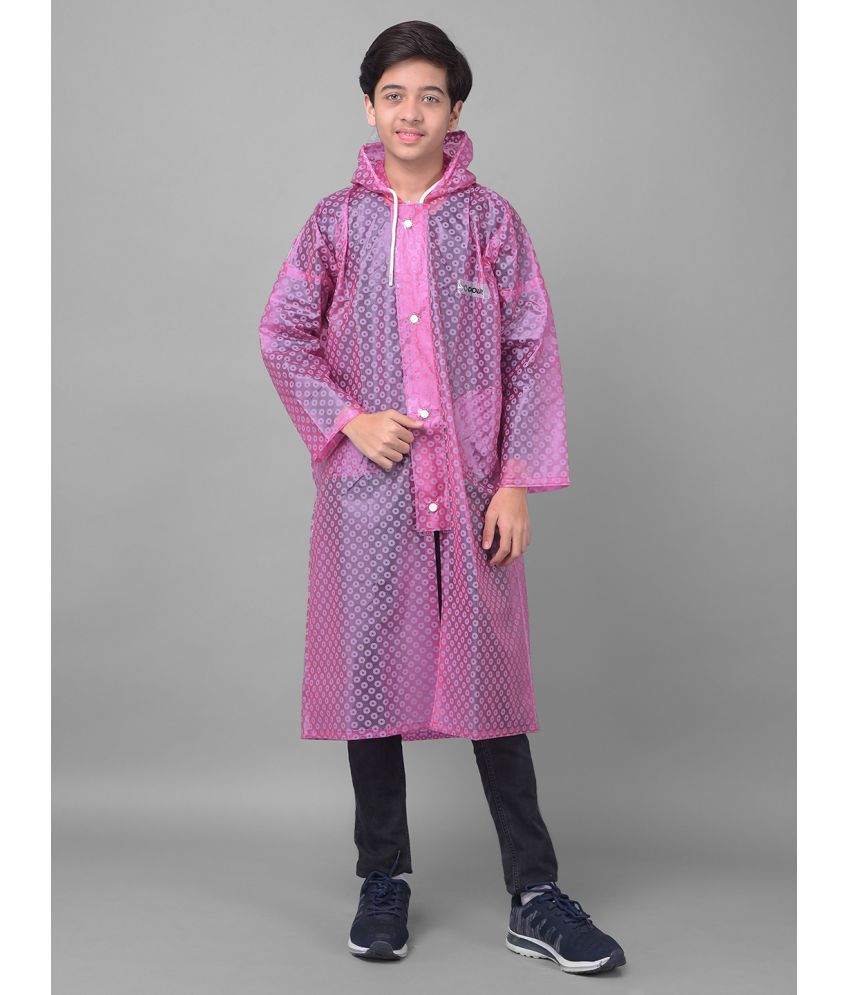    			Dollar Rainguard Kids' Full Sleeve Circle Printed Long Raincoat With Adjustable Hood and Pocket