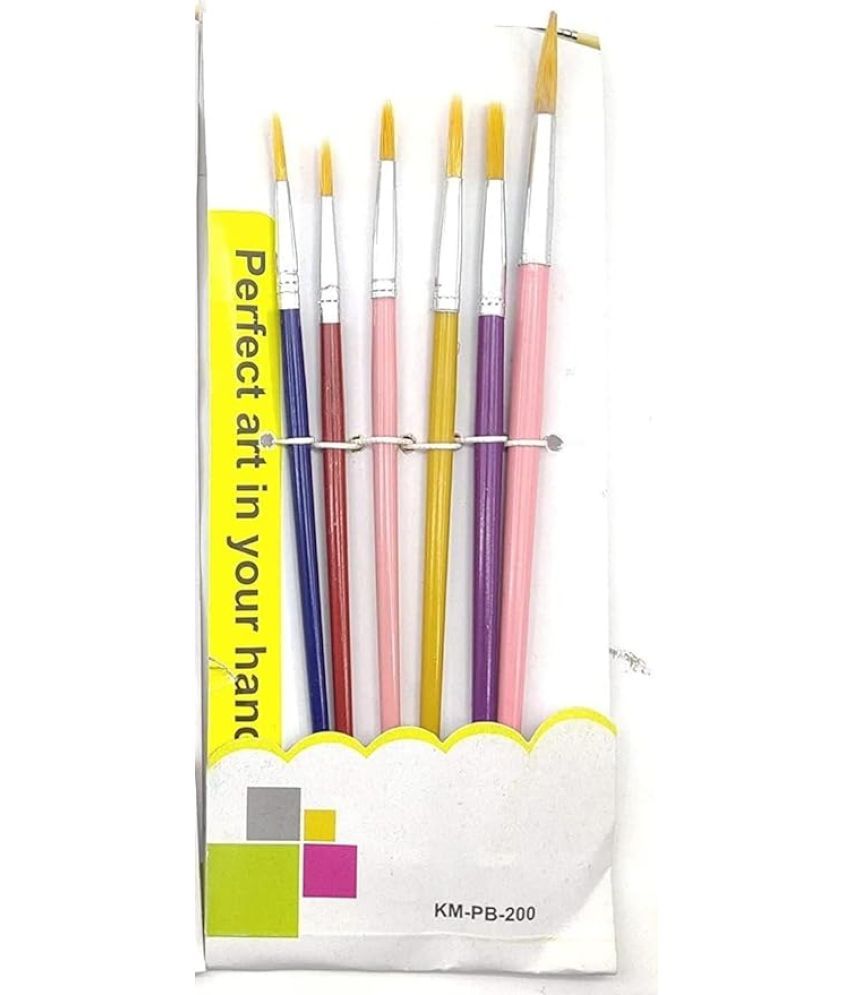     			ECLET 6 Pcs Different Size Paint Brush Set (Round) C