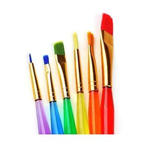     			ECLET Set of 6 Different Sizes High Transparent Standard Choice,Synthetic Paint Brush,Painting Brush,for Oil, Nail Brush Art, Artist Acrylic Painting(Plastic)
