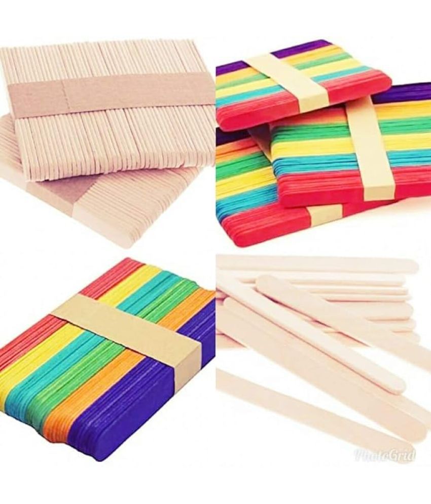     			ECLET Wooden Ice Cream Colour Sticks, Multicolour, Pack of 200