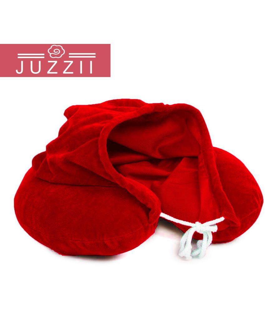     			JUZZII Red Neck Pillow ( Pack of 1 )
