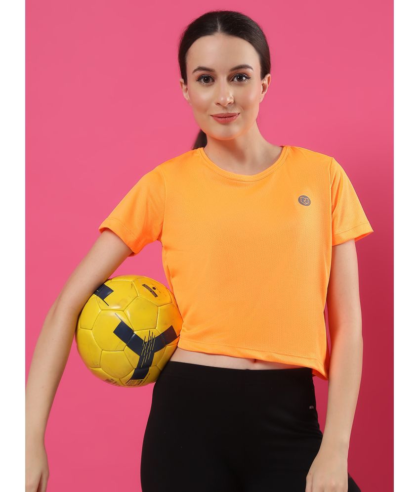    			Rigo Orange Polyester Women's Crop Top ( Pack of 1 )