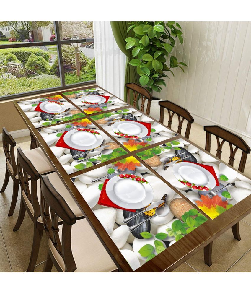     			Sanraksshan PVC Solid Rectangle Table Mats ( 40 cm x 32 cm ) Pack of 1 - Multi