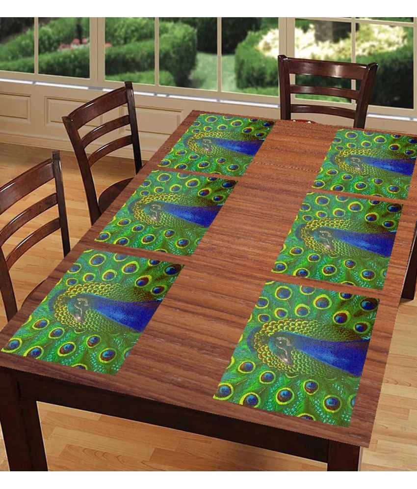     			Sanraksshan PVC Solid Rectangle Table Mats ( 40 cm x 32 cm ) Pack of 1 - Multi