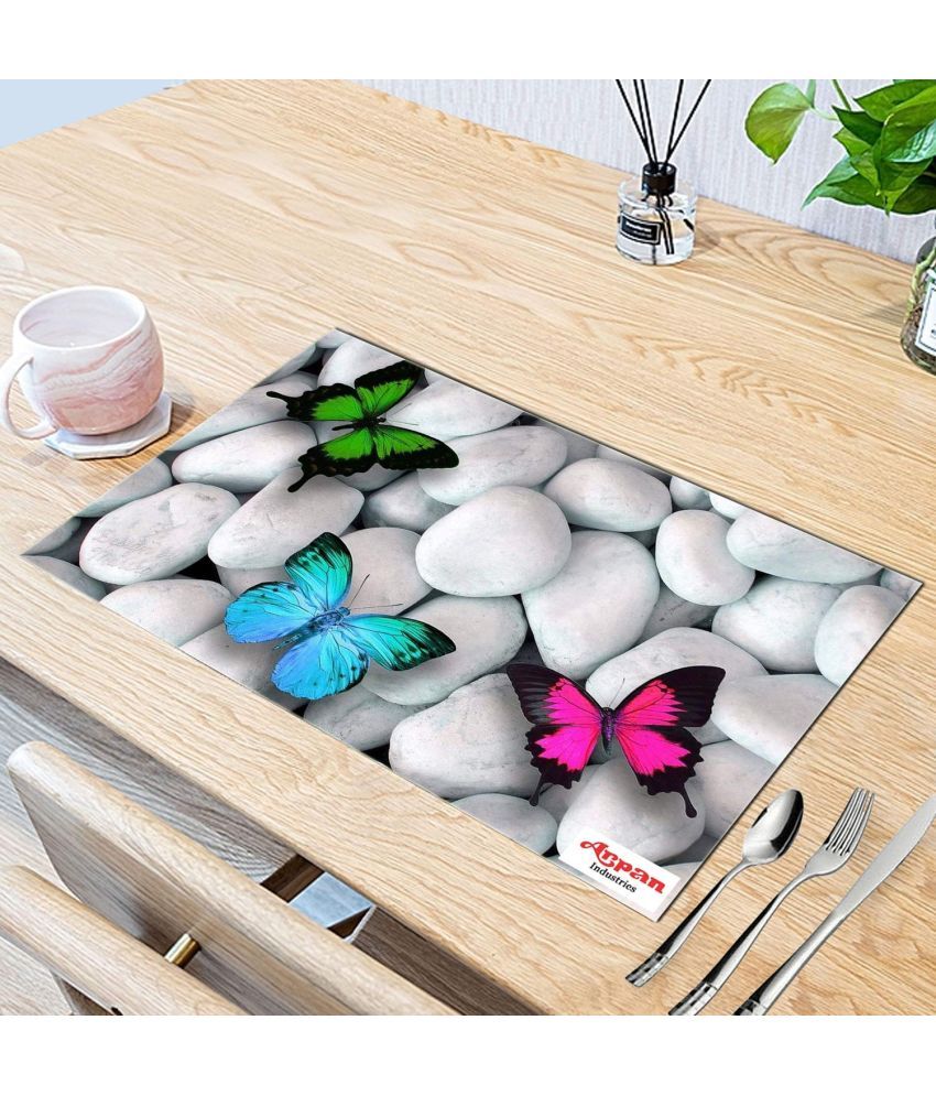     			Sanraksshan PVC Solid Rectangle Table Mats ( 40 cm x 32 cm ) Pack of 1 - Multi