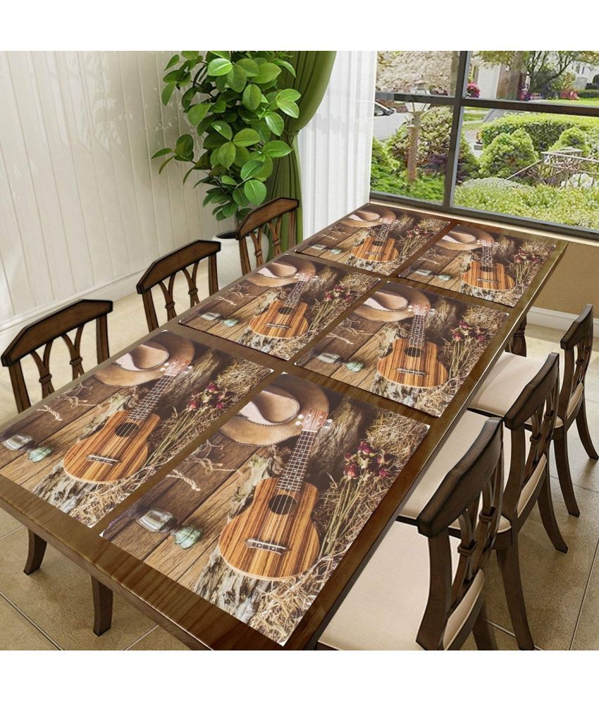     			Sanraksshan PVC Solid Rectangle Table Mats ( 40 cm x 32 cm ) Pack of 1 - Multi