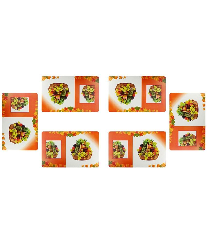     			Sanraksshan PVC Solid Rectangle Table Mats ( 40 cm x 32 cm ) Pack of 1 - Multi