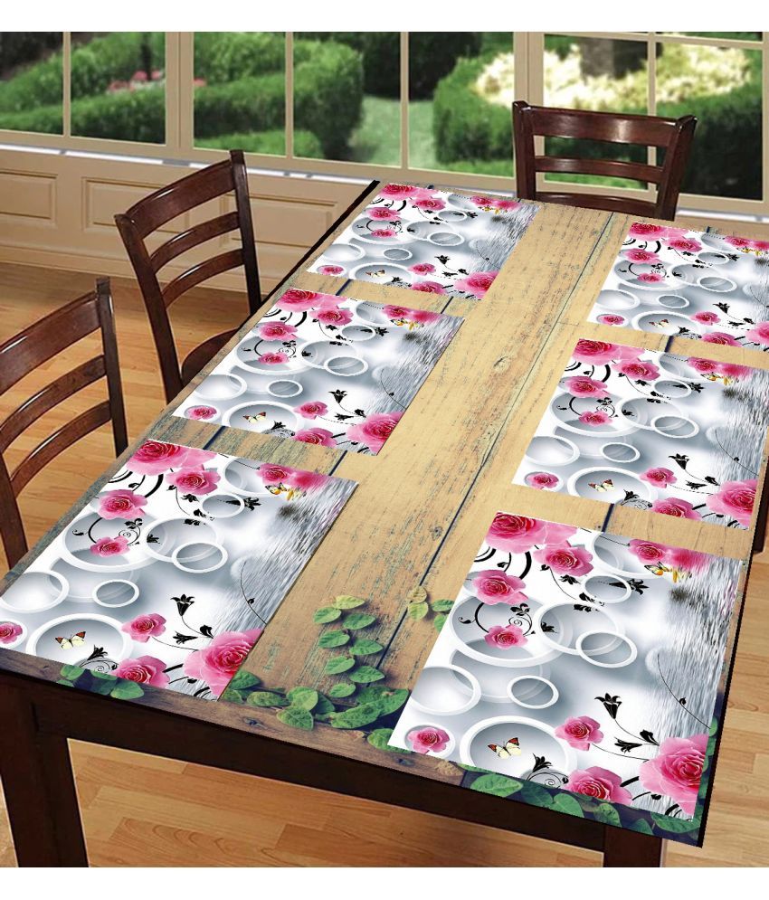     			Sanraksshan PVC Solid Rectangle Table Mats ( 40 cm x 32 cm ) Pack of 1 - Multi