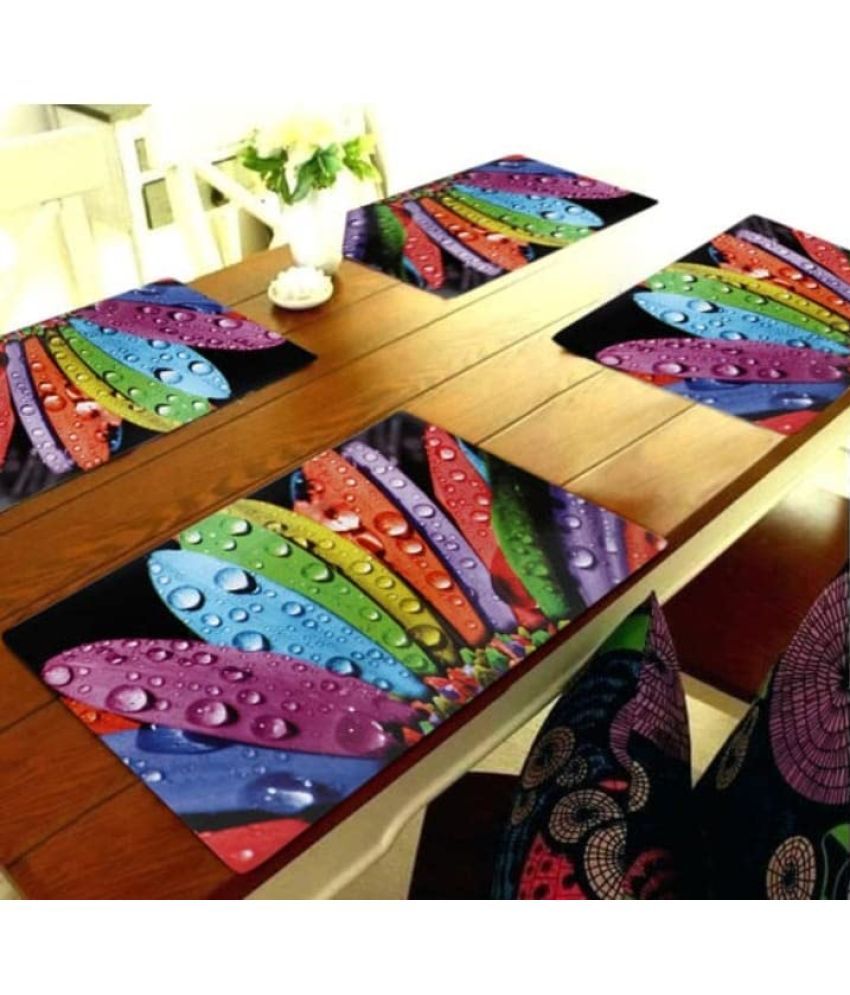     			Sanraksshan PVC Solid Rectangle Table Mats ( 40 cm x 32 cm ) Pack of 1 - Multi