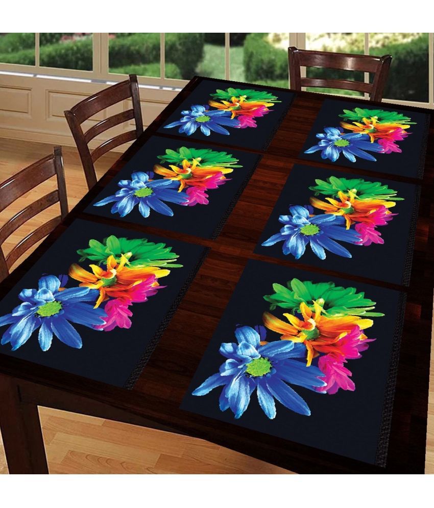     			Sanraksshan PVC Solid Rectangle Table Mats ( 40 cm x 32 cm ) Pack of 1 - Multi