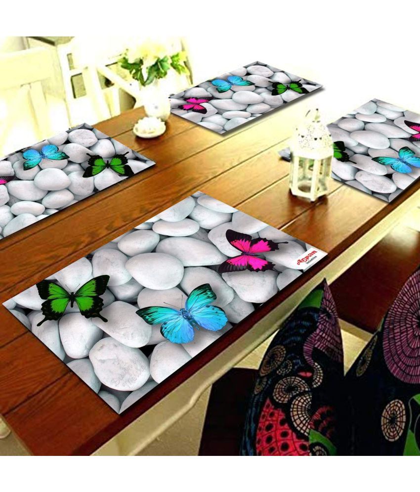     			Sanraksshan PVC Solid Rectangle Table Mats ( 40 cm x 32 cm ) Pack of 1 - Multi