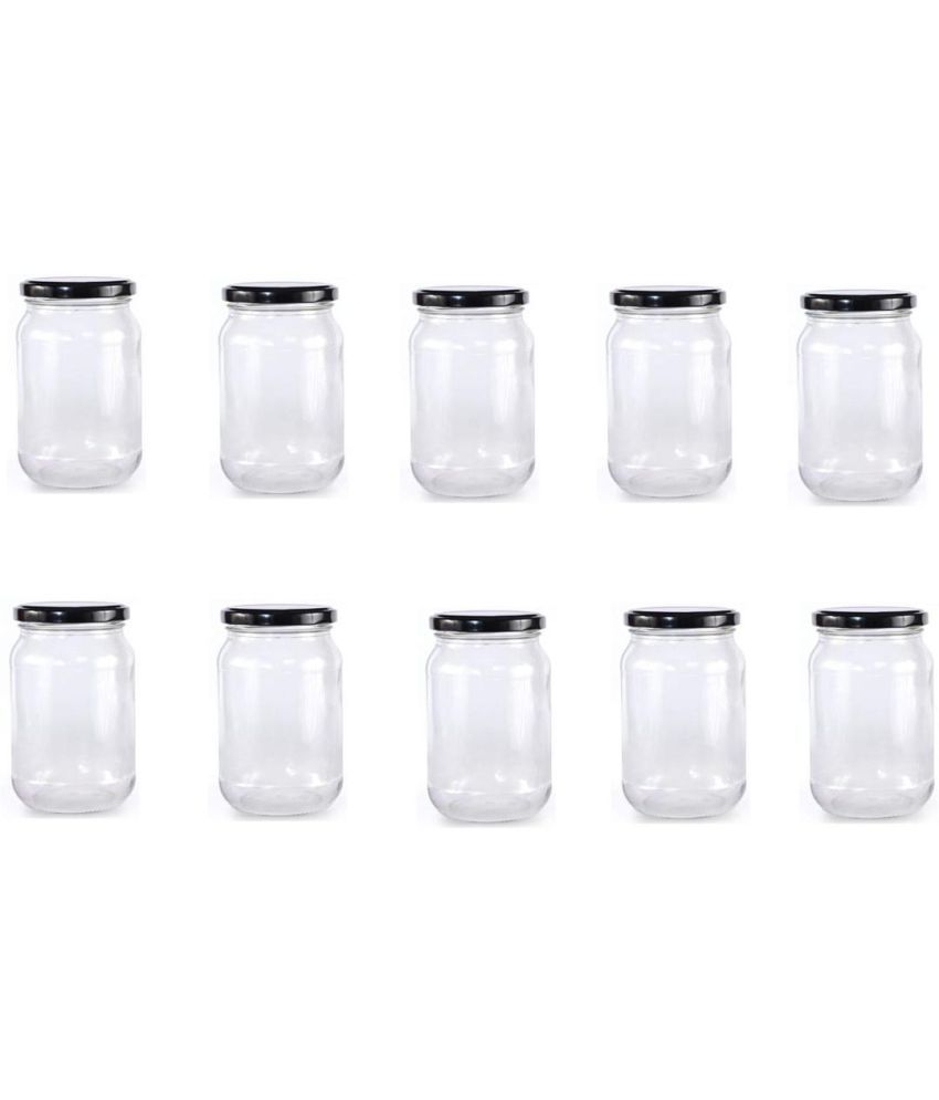     			Somil Glass Container Jar Glass Transparent Utility Container ( Set of 10 )