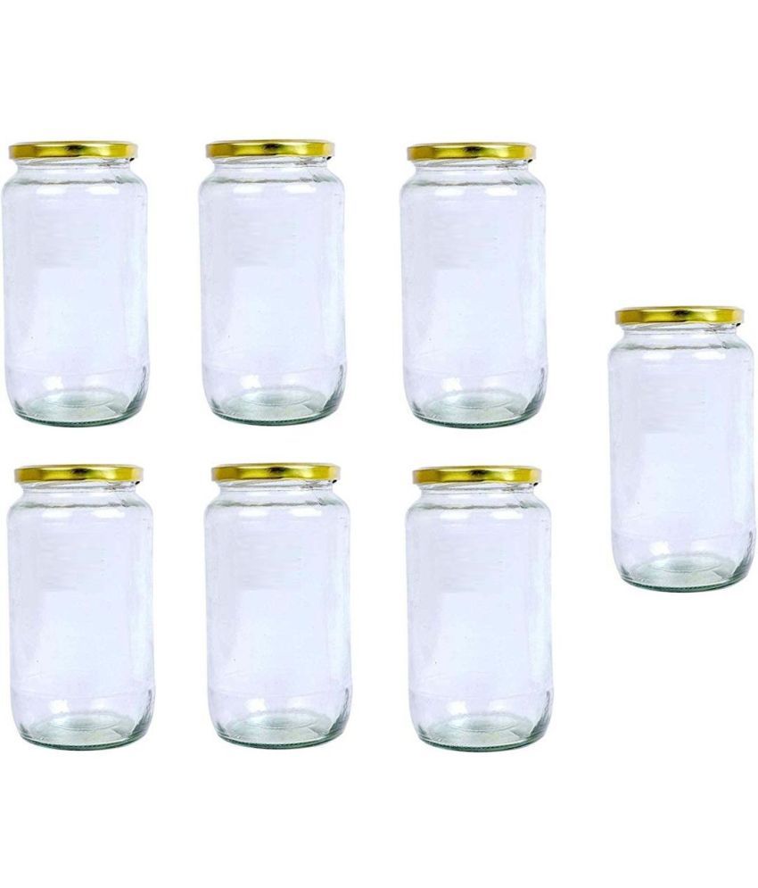     			Somil Glass Container Jar Glass Transparent Utility Container ( Set of 7 )