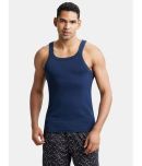 Jockey US26 Men Super Combed Cotton Rib Square Neckline Gym Vest - Navy