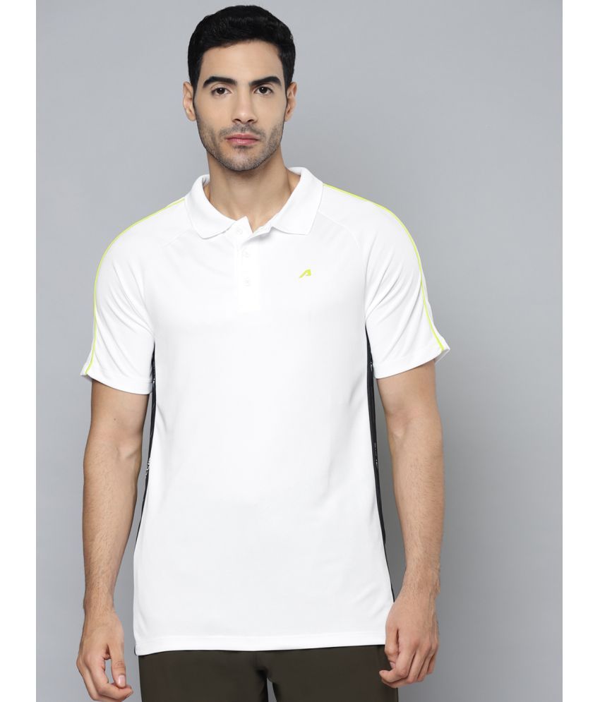     			Alcis White Polyester Slim Fit Men's Sports Polo T-Shirt ( Pack of 1 )