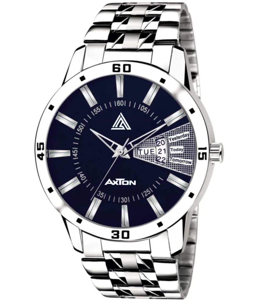     			Axton Silver Stainless Steel Analog Men's Watch