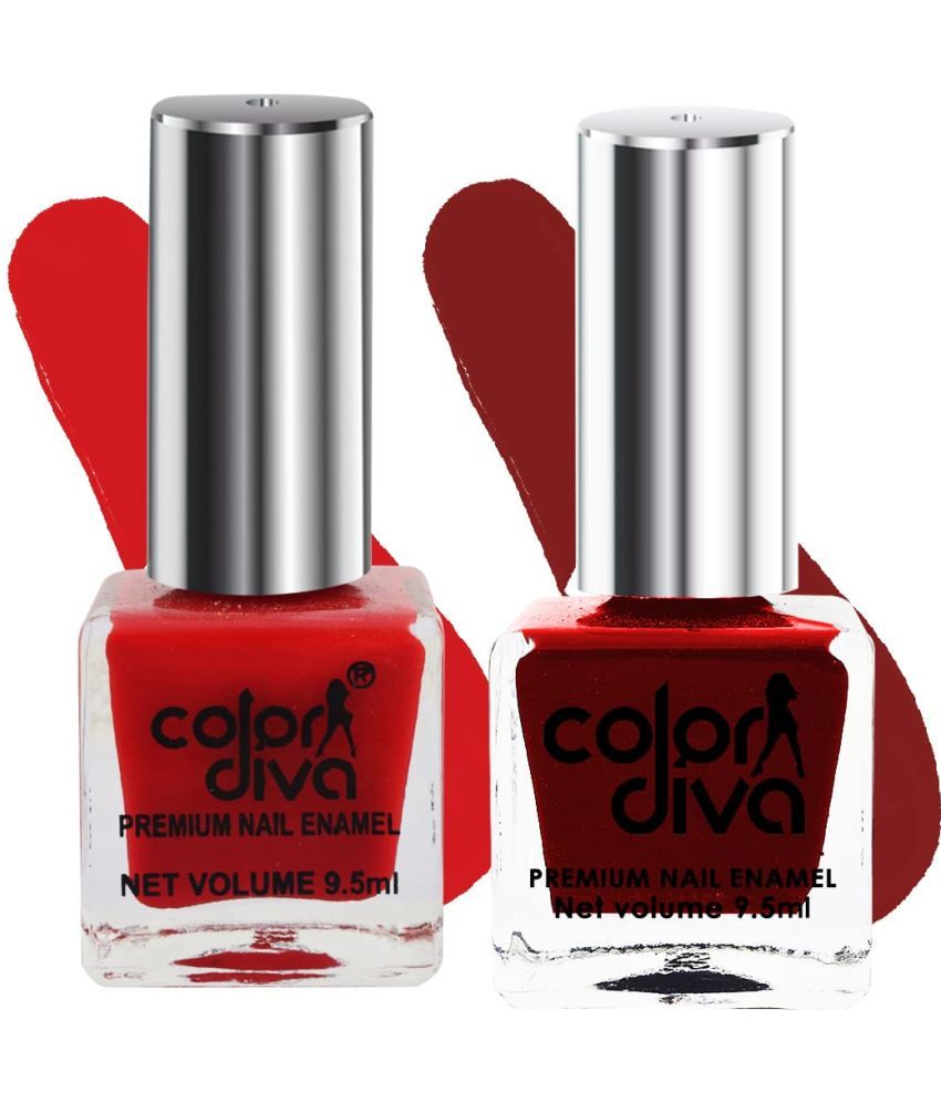     			COLOR DIVA Trendy Trail Nail Polish, 9.5ml Each | Quick-Drying, High Shine Pack Of 2