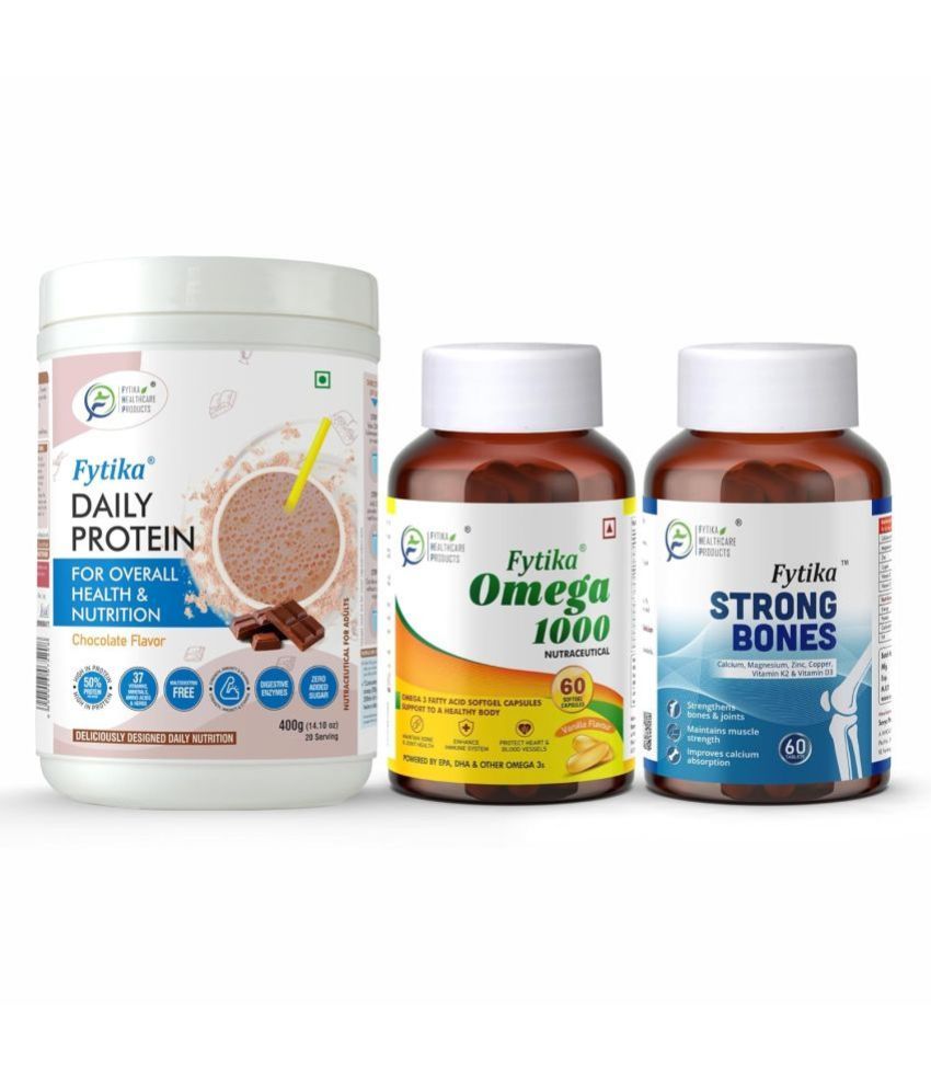     			FYTIKA Protein&Omega1000&StrongBones 3 gm Pack of 3