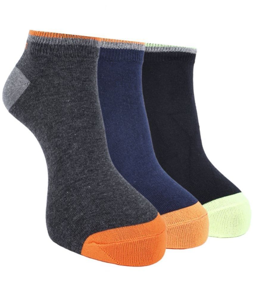     			Force NXT Cotton Blend Men's Colorblock Multicolor Ankle Length Socks ( Pack of 3 )