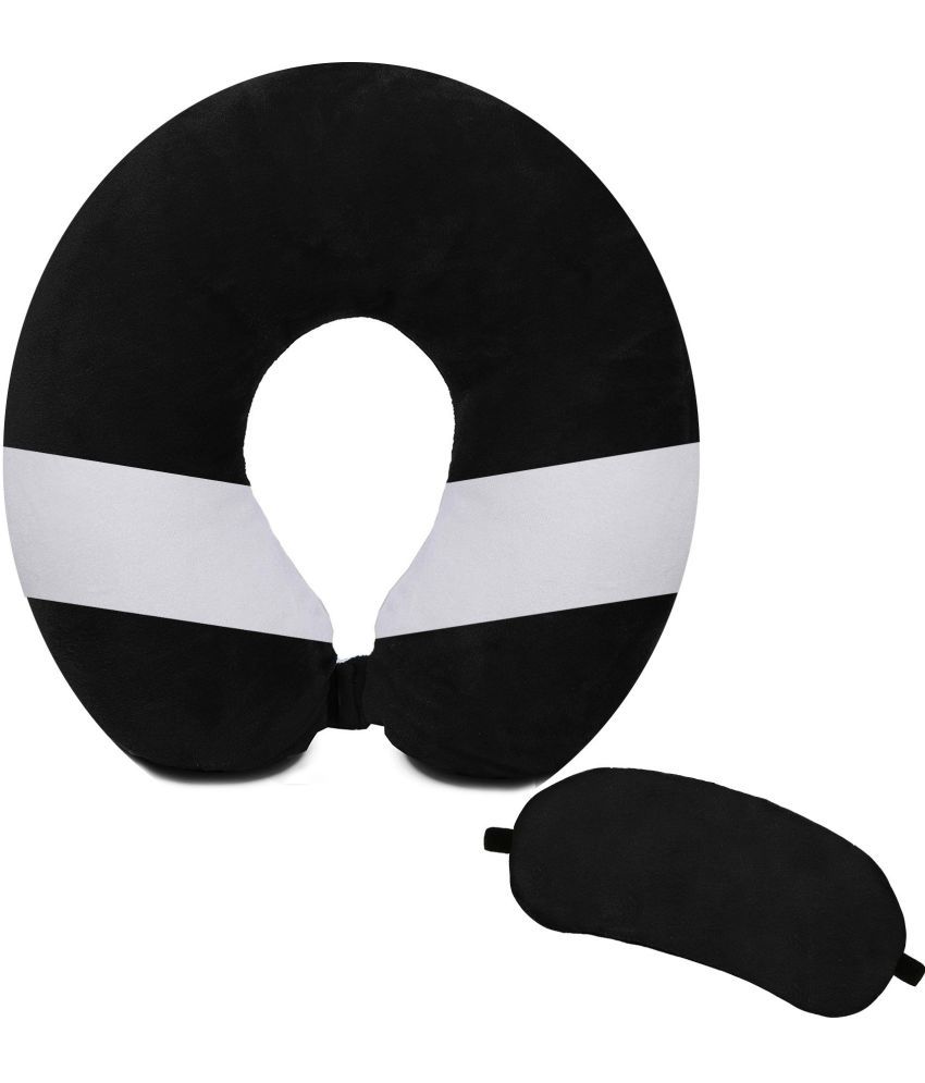     			JUZZII Black Neck Pillow,Eye Shade ( Pack of 2 )