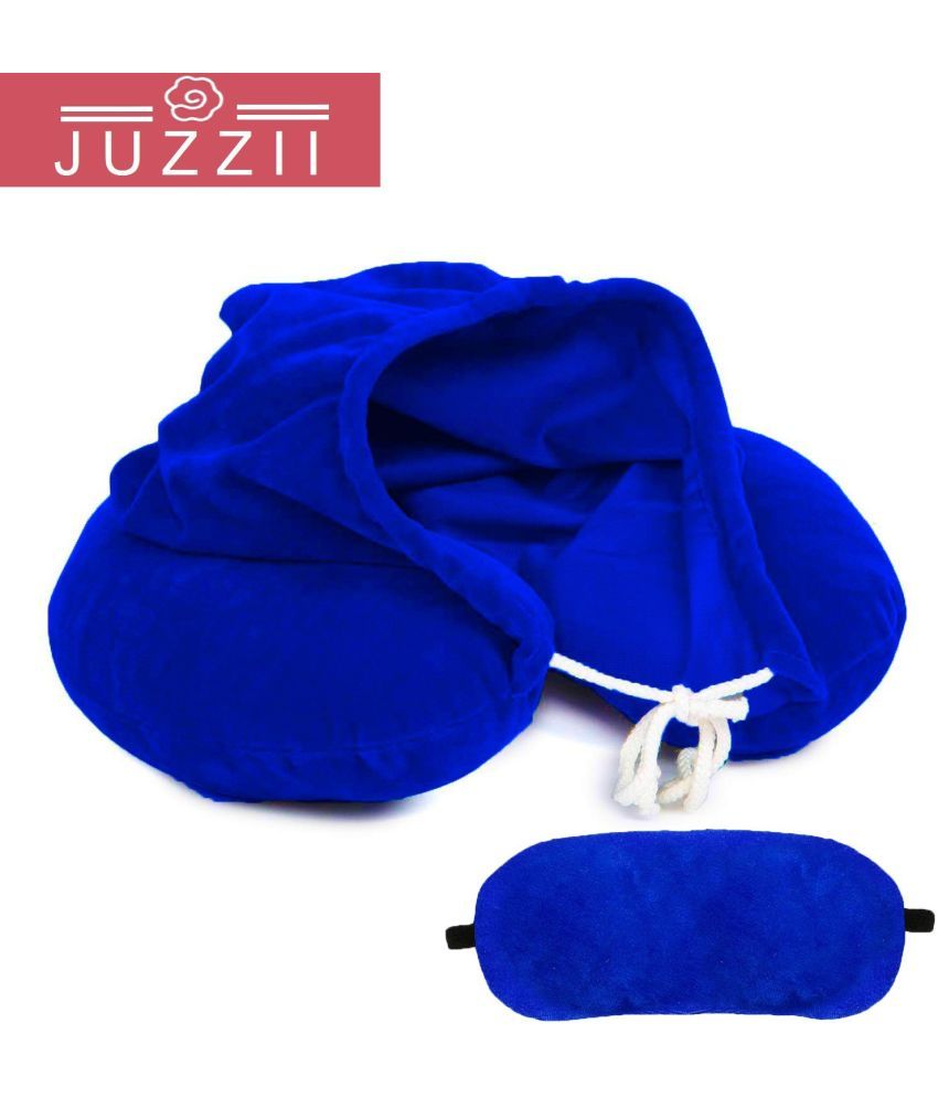     			JUZZII Blue Neck Pillow,Eye Shade ( Pack of 2 )