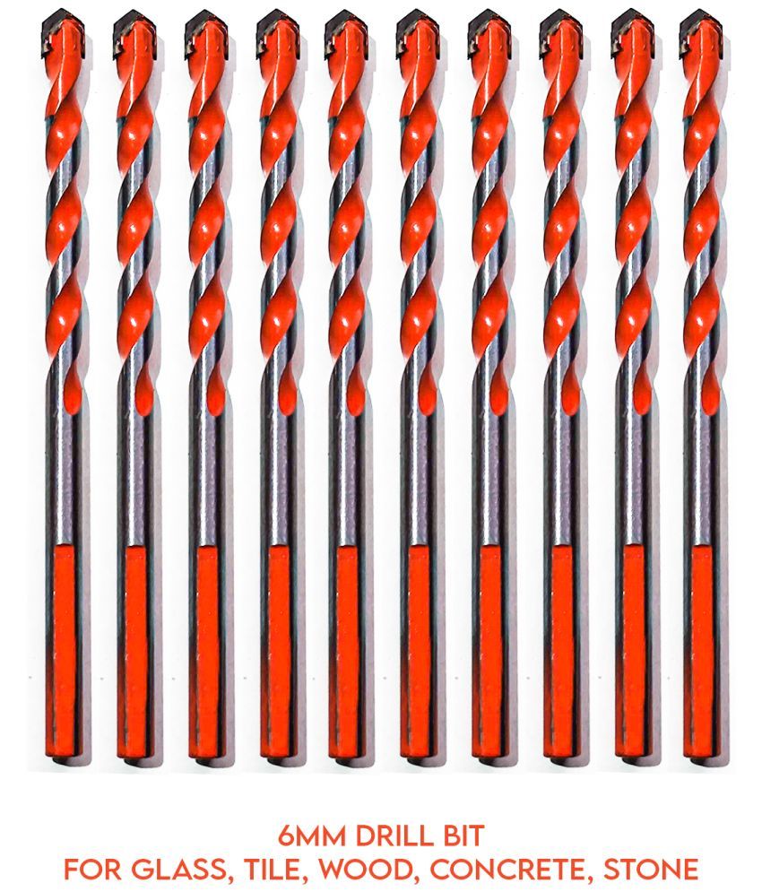     			LXMI 6mm Ceramic Multipurpose Drill Bit for Glass, Tile, Wood, Concrete, Stone (Pack of 10)