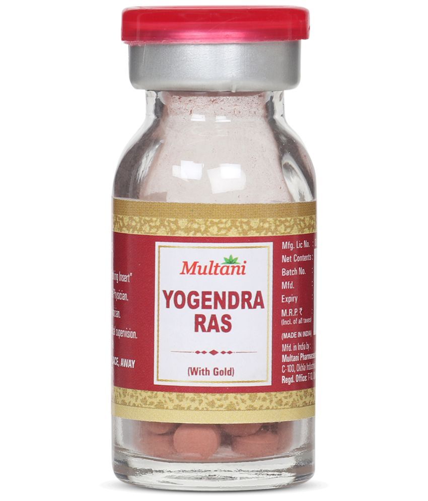     			Multani Yogendra Ras with Gold | Enriched With 24 Carat Gold, Pearl & Abhrak Bhasma | Useful In Carbohydrate Metabolism, Preventive Cardiac Health, Urinary Tract Infection | Balances Vata & Pitta Dosha | 10 Tablets