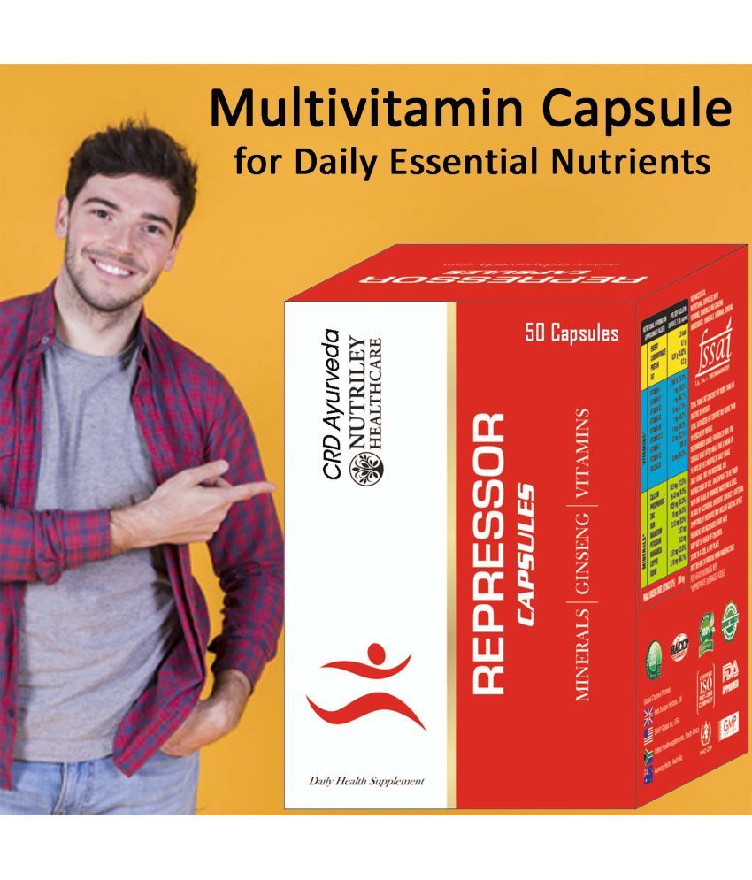     			Nutriley Repressor Multivitamin Capsules, Speciality Supplement, Samina Supplement, 50 Capsules