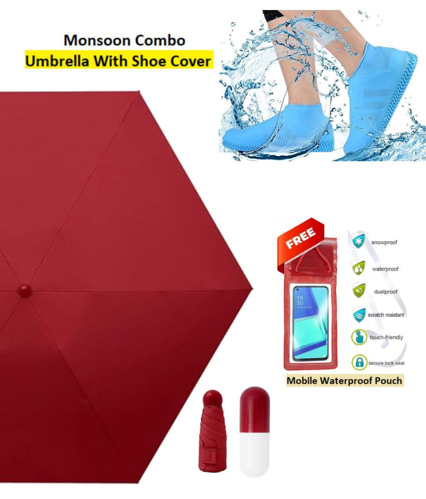     			RAMDEV ENTERPRISE Maroon 1 Fold Umbrella