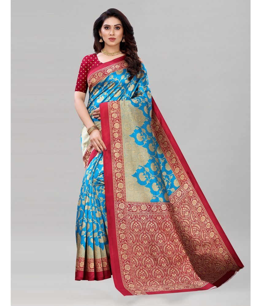     			Saadhvi Cotton Silk Woven Saree With Blouse Piece - Rama ( Pack of 1 )