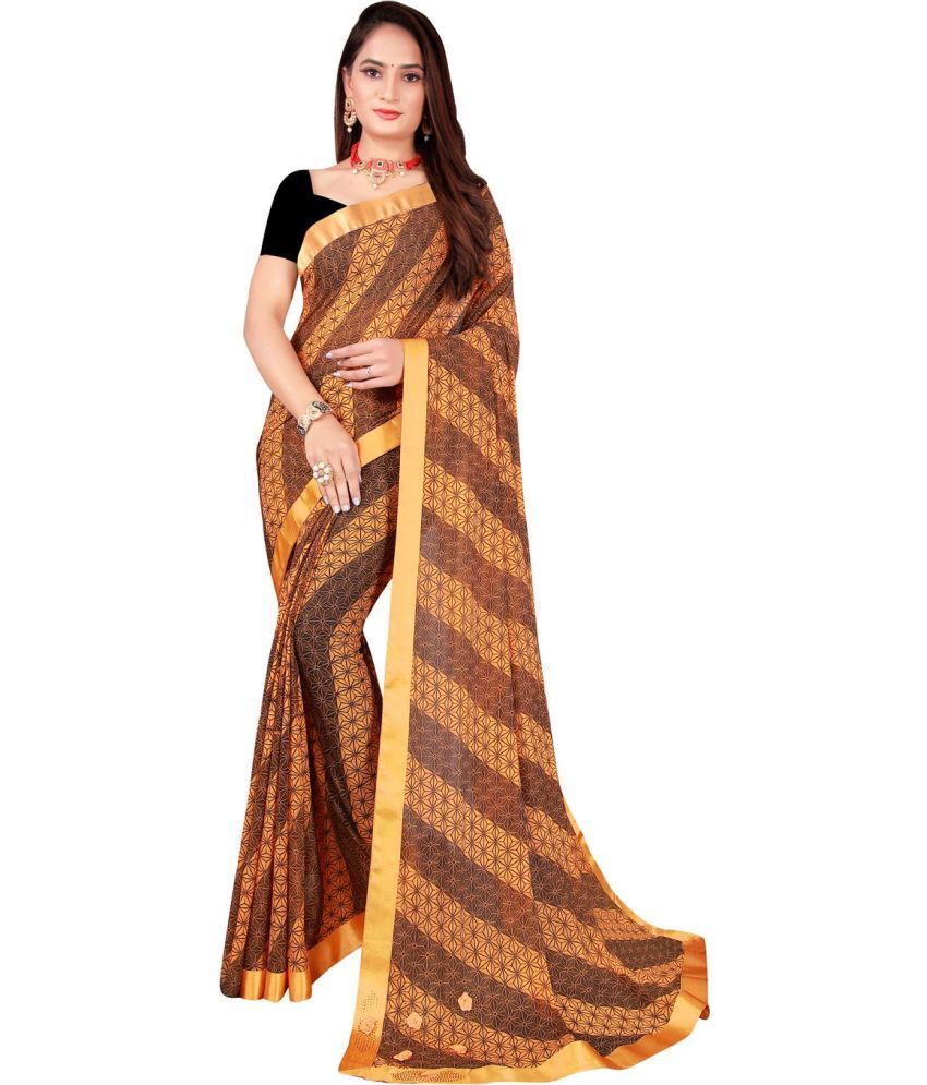     			Saadhvi Cotton Silk Woven Saree Without Blouse Piece - Orange ( Pack of 1 )