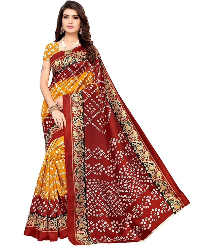     			Saadhvi Cotton Silk Woven Saree With Blouse Piece - Red ( Pack of 1 )