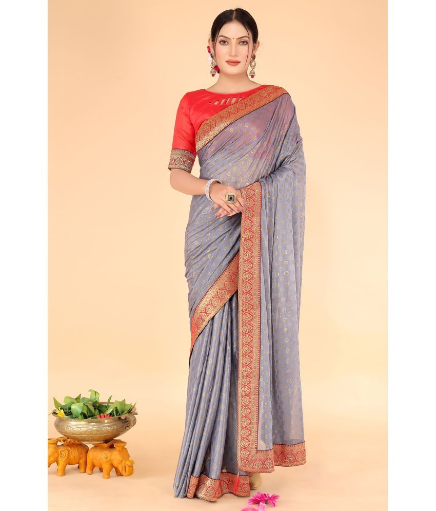     			Saadhvi Cotton Silk Woven Saree Without Blouse Piece - Beige ( Pack of 1 )