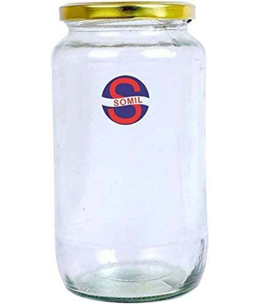     			Somil Glass Container Jar Glass Transparent Utility Container ( Set of 1 )