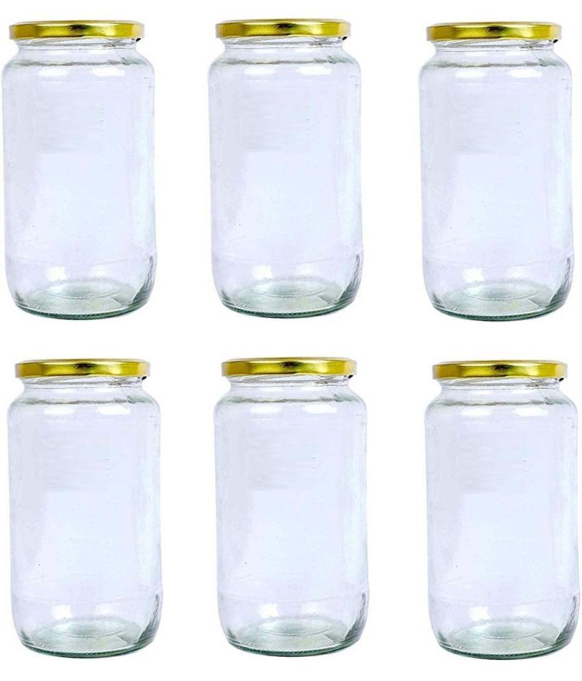     			Somil Glass Container Jar Glass Transparent Utility Container ( Set of 6 )