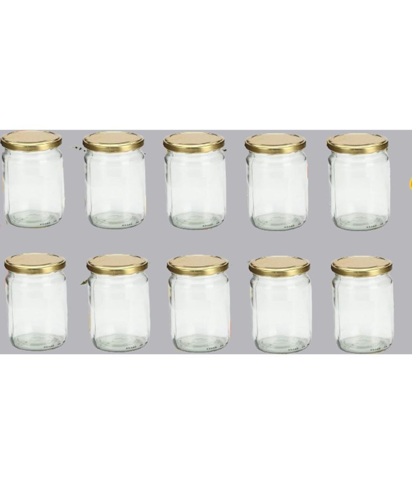     			Somil Glass Container Jar Glass Transparent Utility Container ( Set of 10 )