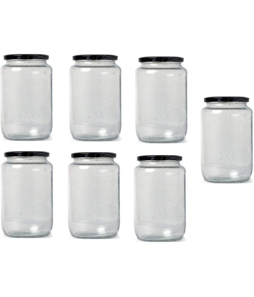     			Somil Glass Container Jar Glass Transparent Utility Container ( Set of 7 )