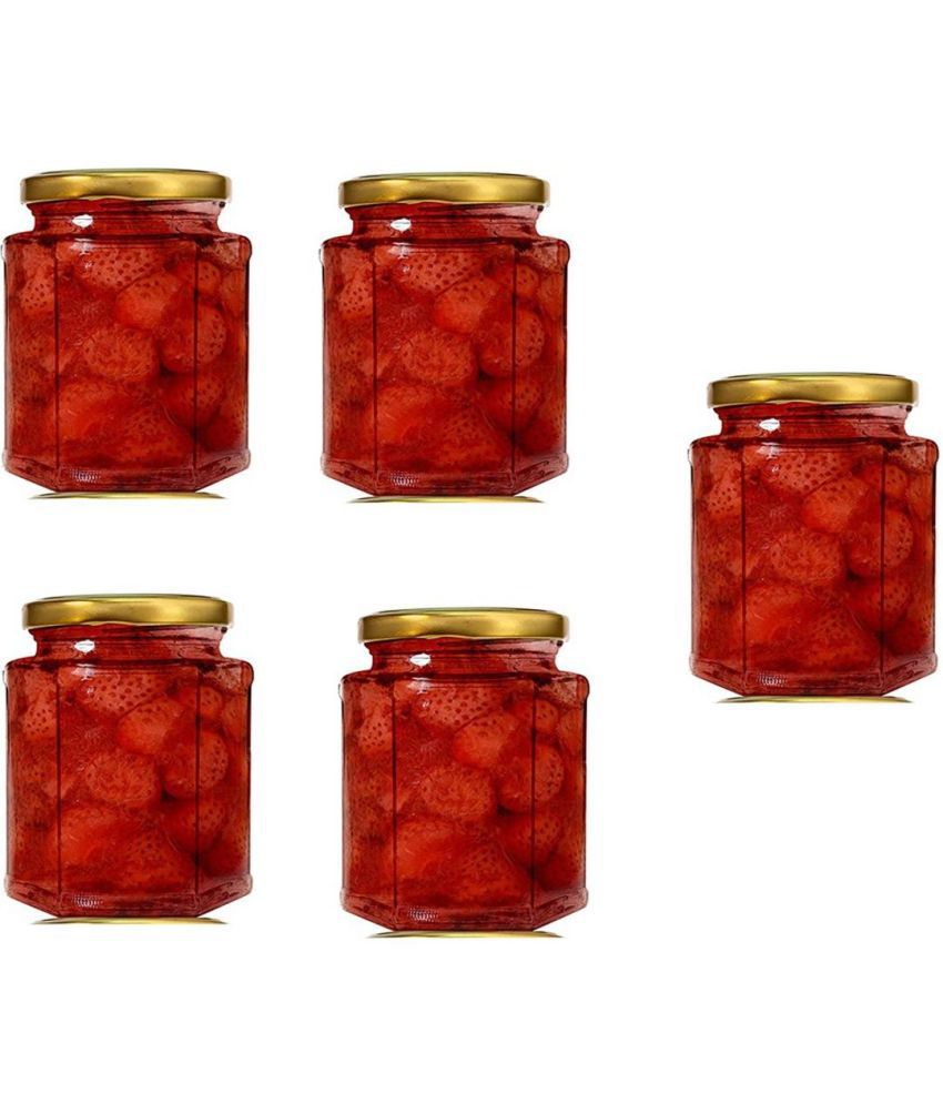     			Somil Glass Container Jar Glass Transparent Utility Container ( Set of 5 )