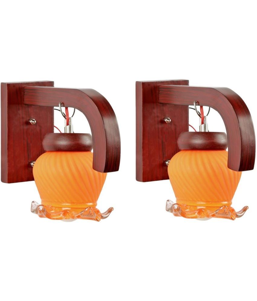     			Somil Orange Up & Down Light Lamp ( Pack of 2 )