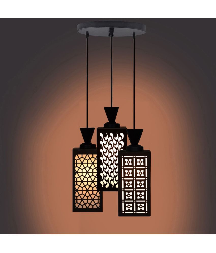     			Somil Wood Decorative & Designer Pendant Black - Pack of 1