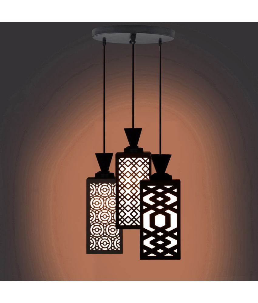     			Somil Wood Decorative & Designer Pendant Black - Pack of 1