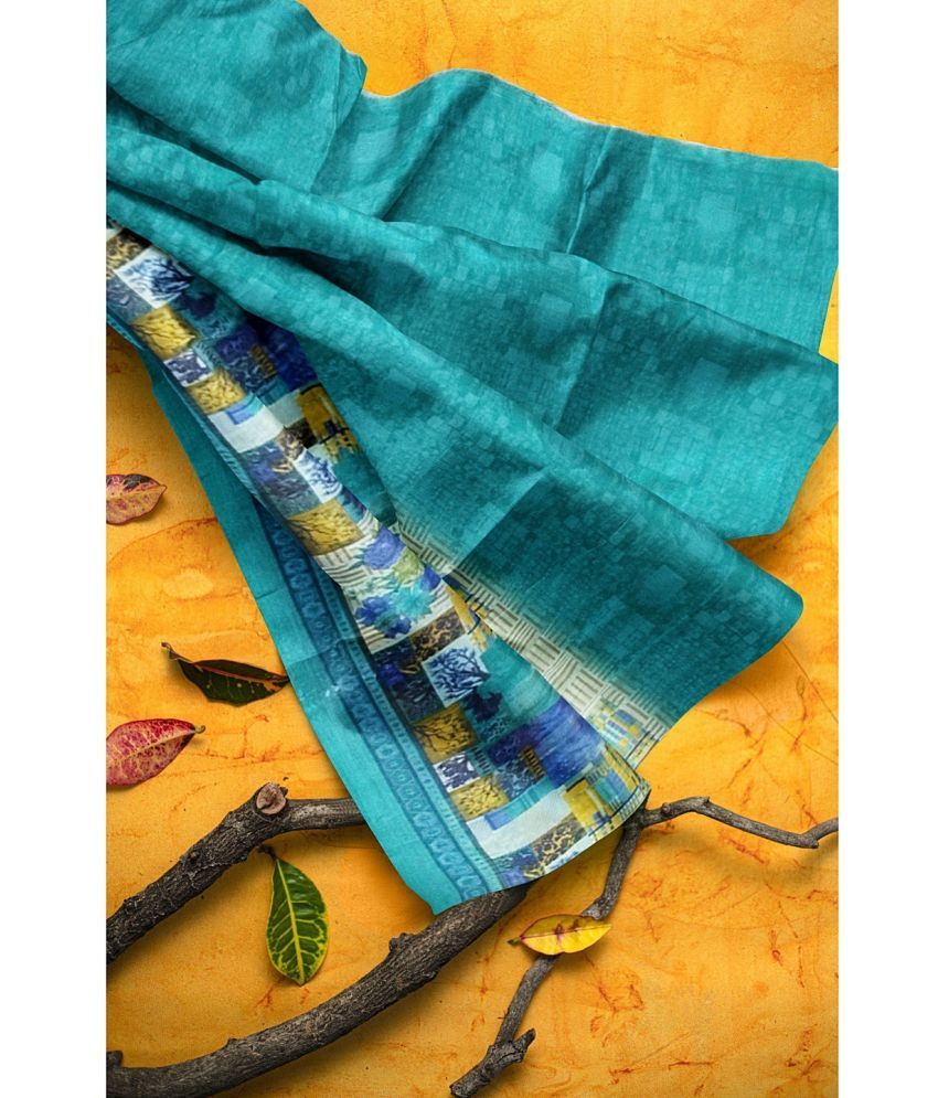     			Vkaran Cotton Silk Solid Saree Without Blouse Piece - Blue ( Pack of 2 )