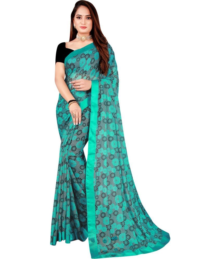     			Vkaran Cotton Silk Solid Saree Without Blouse Piece - Green ( Pack of 1 )