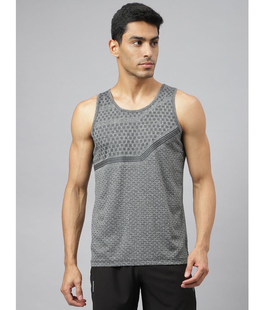     			Alcis Grey Polyester Slim Fit Men's Tanks ( Pack of 1 )