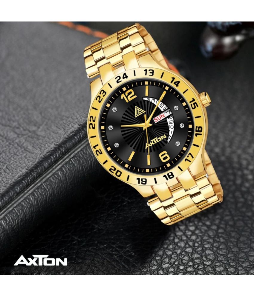     			Axton Gold Stainless Steel Analog Men's Watch