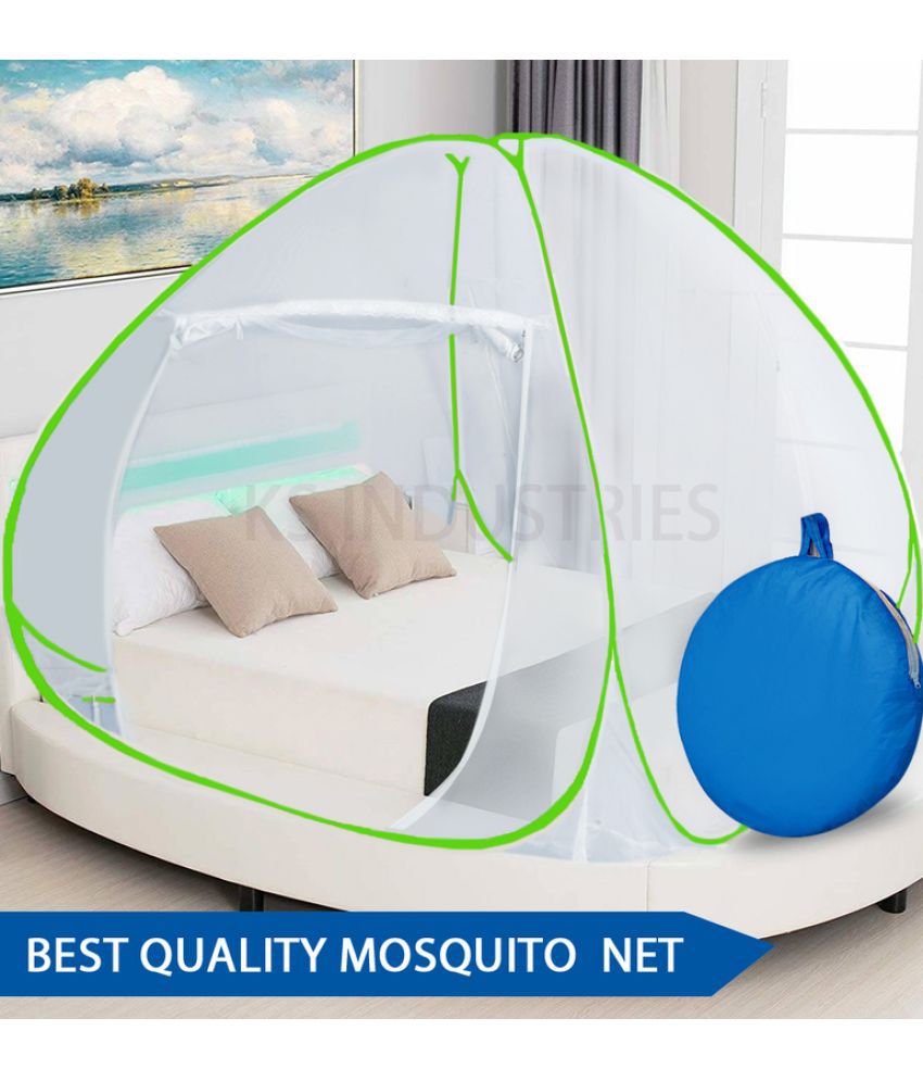     			CASA FURNISHING - Green HDPE - High Density Poly Ethylene Tent Mosquito Net ( Pack of 1 )