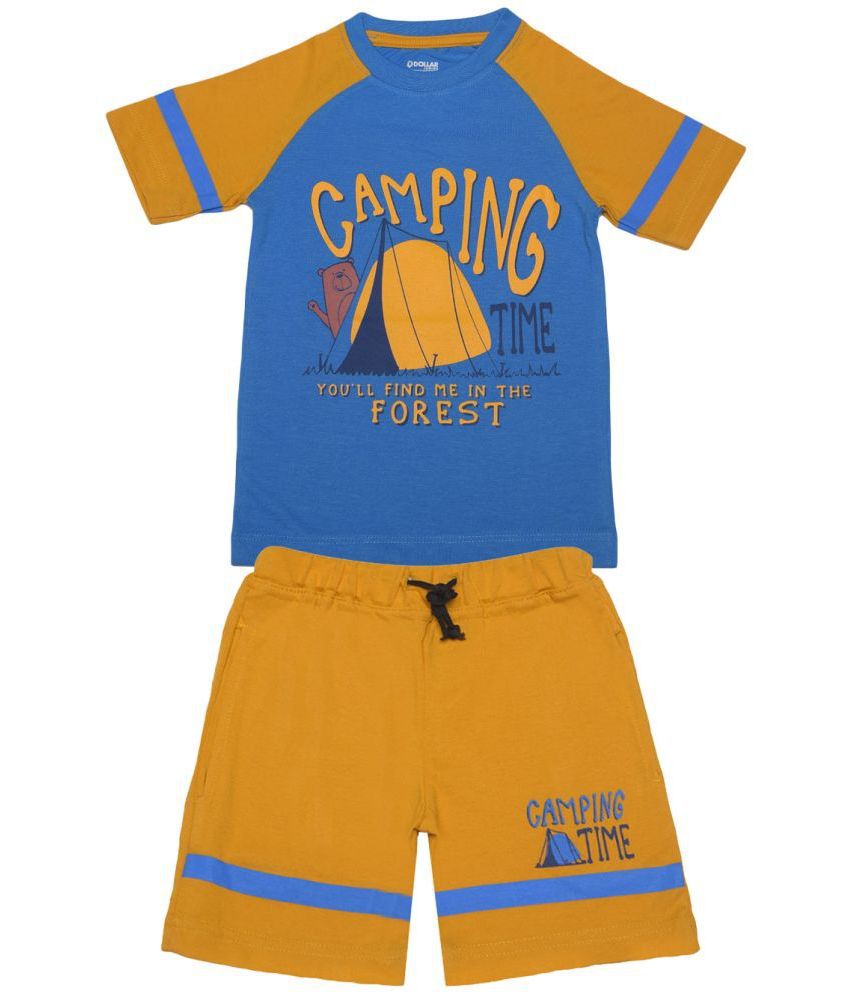     			Dollar Champion Kidswear Multicolor Cotton Boys T-Shirt & Shorts ( Pack of 1 )