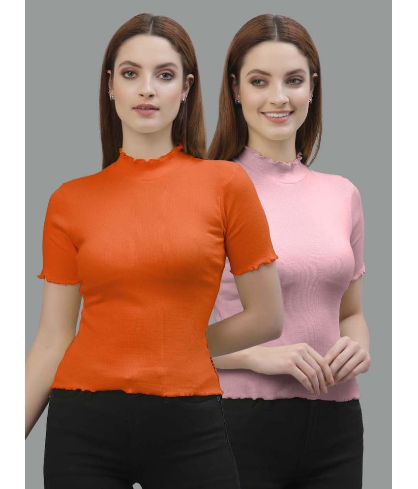     			Friskers Coral Cotton Women's Regular Top ( Pack of 2 )