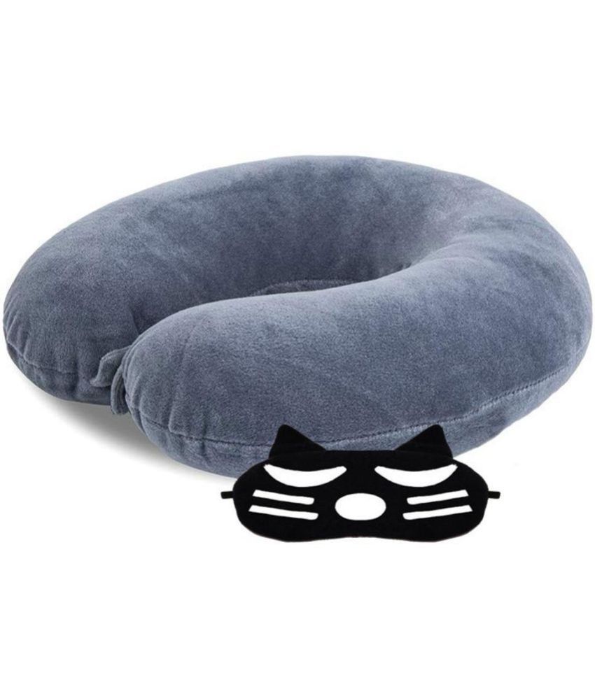     			JUZZII Grey Neck Pillow,Eye Shade ( Pack of 2 )